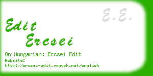 edit ercsei business card